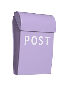 Hovedbilde Bruka Postkasse mini lilla/hvit