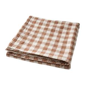 Hovedbilde Duk Ingrid Rutete rustbrun/natur