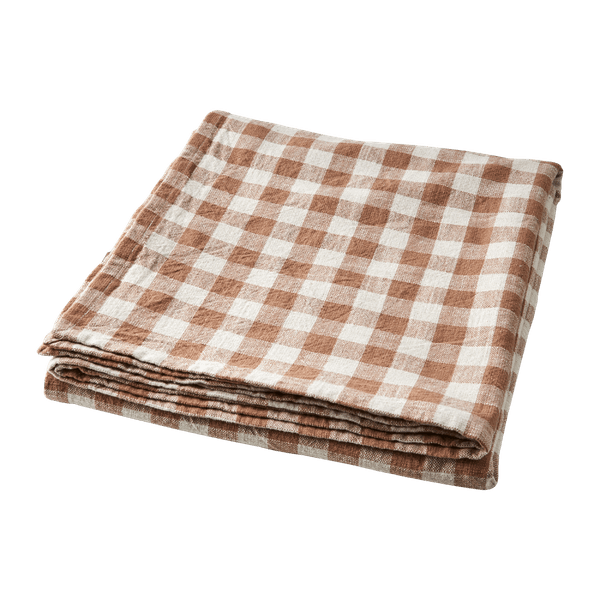 Duk Ingrid Rutete rustbrun/natur