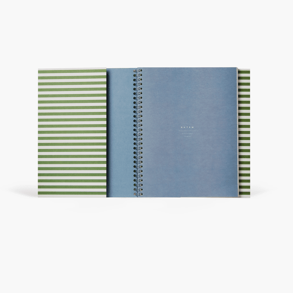 NOTEM NELA Wirebound Spiral Notebook Large Green