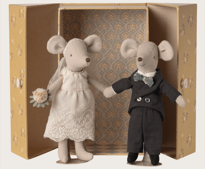 Hovedbilde Maileg Wedding mice couple in box Mum and Dad