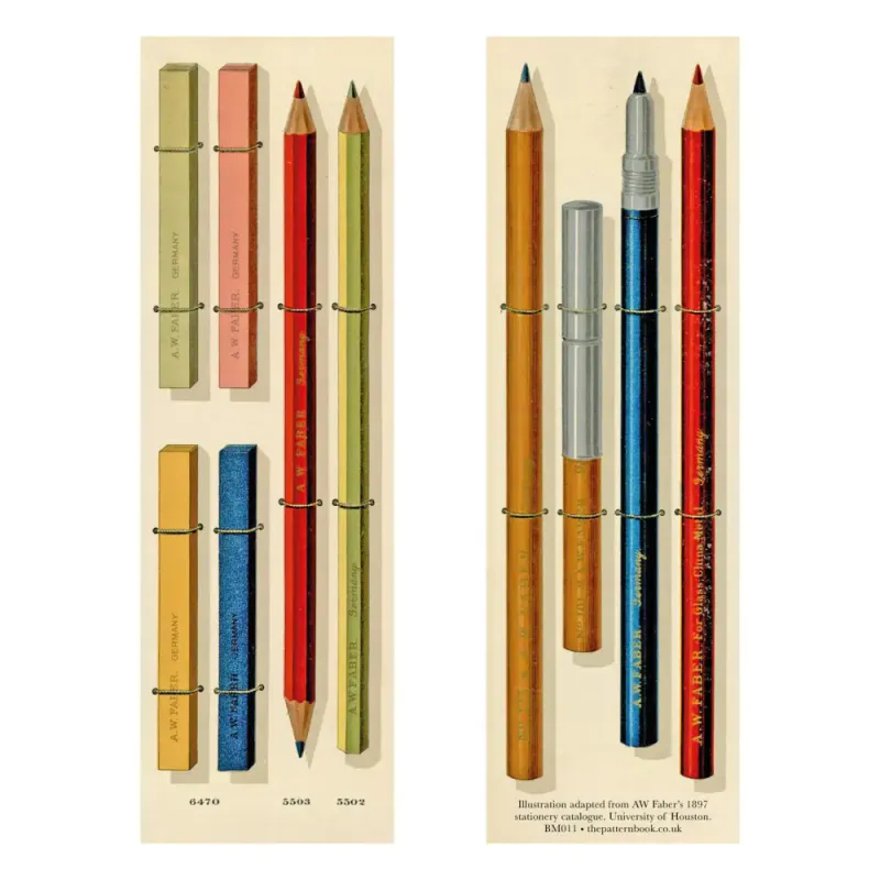 The Pattern Book Vintage Colour Graphics bokmerke 3pk
