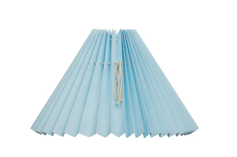 Lyseblå Plissert skjerm 28 cm