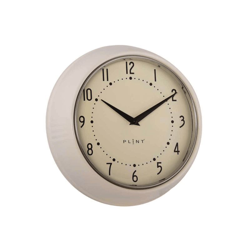 Veggklokke Retro krem