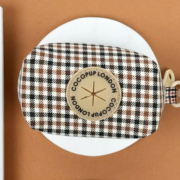 Heritage Check Poop Bag Holder