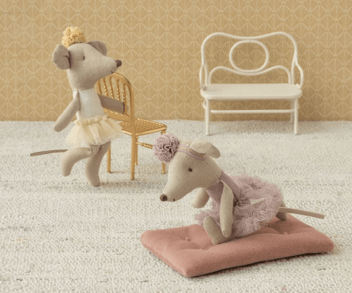 Maileg Ballerina mouse Little sister Offwhite