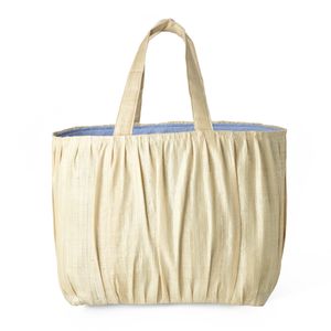 Hovedbilde Rice Raffiaveske natur med bl&aring;tt for