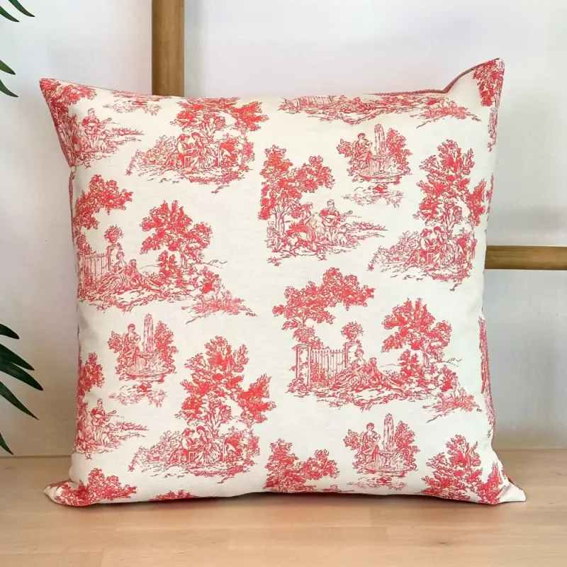 Putetrekk Toile korall 60x60