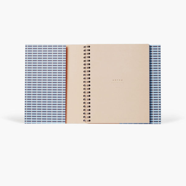 NOTEM NELA Wirebound Spiral Notebook Medium Blue