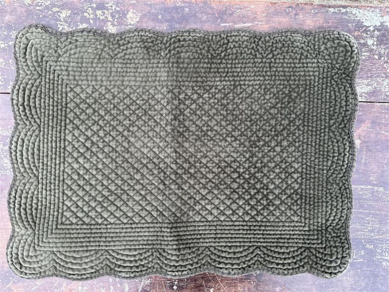 Spisebrikke Velour Military green