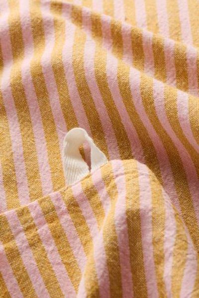 Ib Laursen Kj&oslash;kkenh&aring;ndkle Linea rosa og sennep striper 