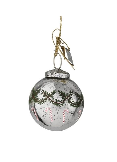 Hovedbilde Walther & Co Glasskule Candy Cane 10cm
