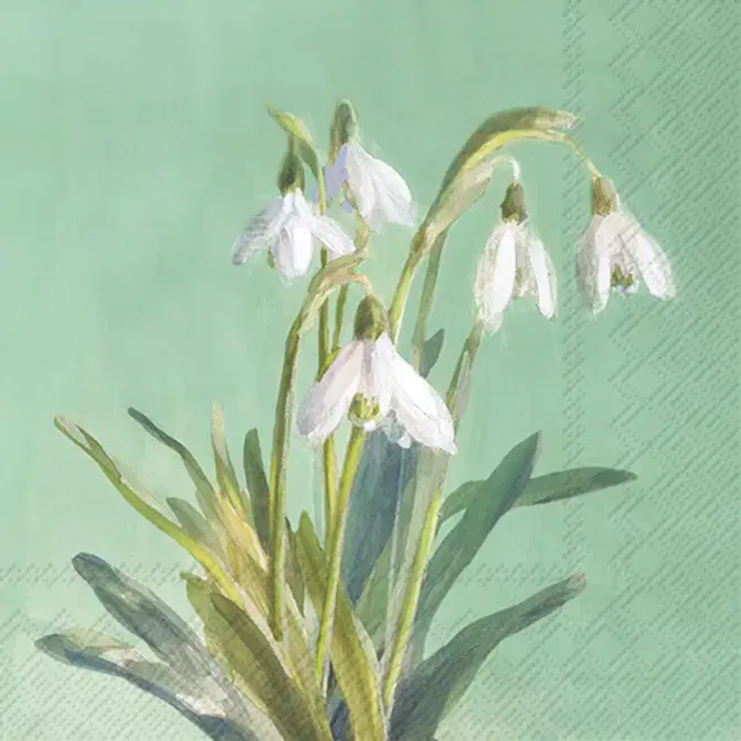 Hovedbilde Ihr servietter Bunch Of Snowdrops Green lunch