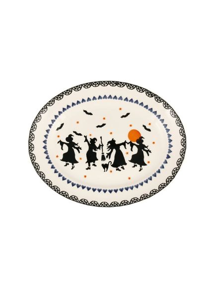 Emma Bridgewater Ovalt fat Halloween Dancing Witches 