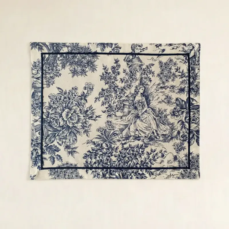 Dekkebrikke Toile De Jouy blå