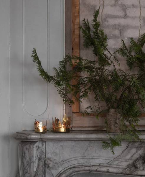 Walther & Co Telysholder Christmas tree messing