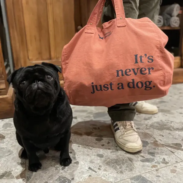 The Murphy Weekend Tote pink/It's never just a dog
