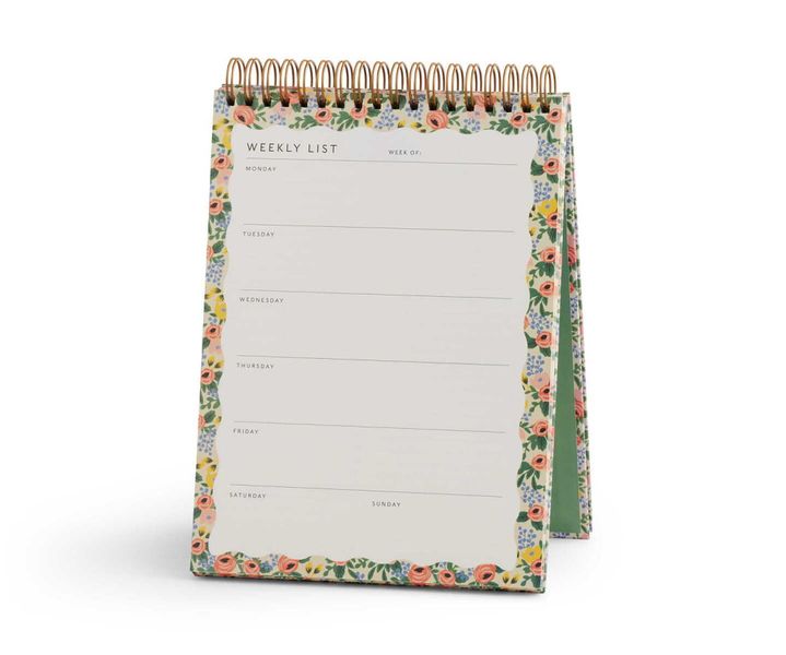 Rifle Paper Co Rosa Desktop Weekly Planner