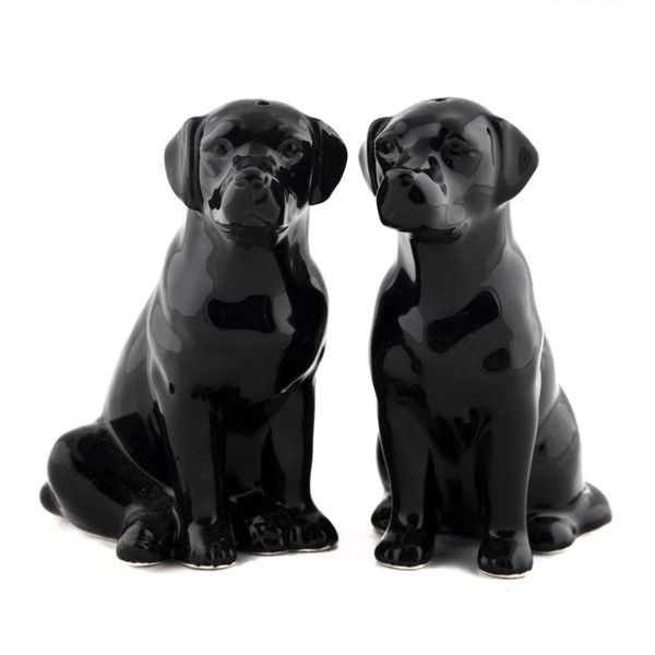 Quail Black Labrador salt og pepper-sett