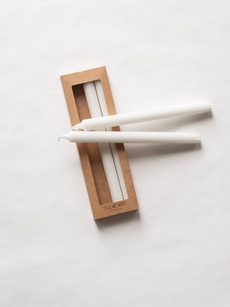 Tell me more 4pk kronelys hvit