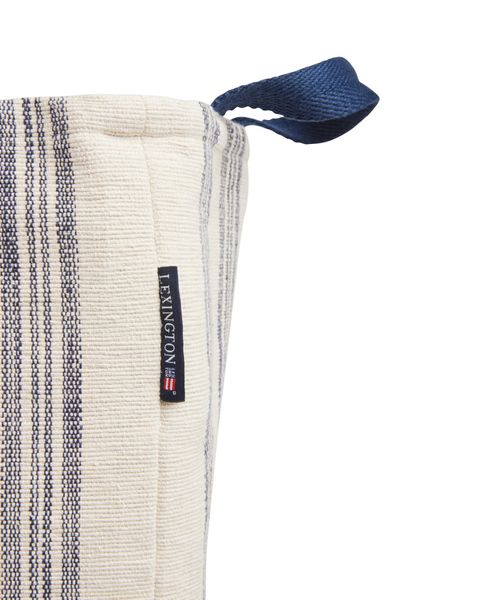Lexington Striped Canvas Laundry Basket