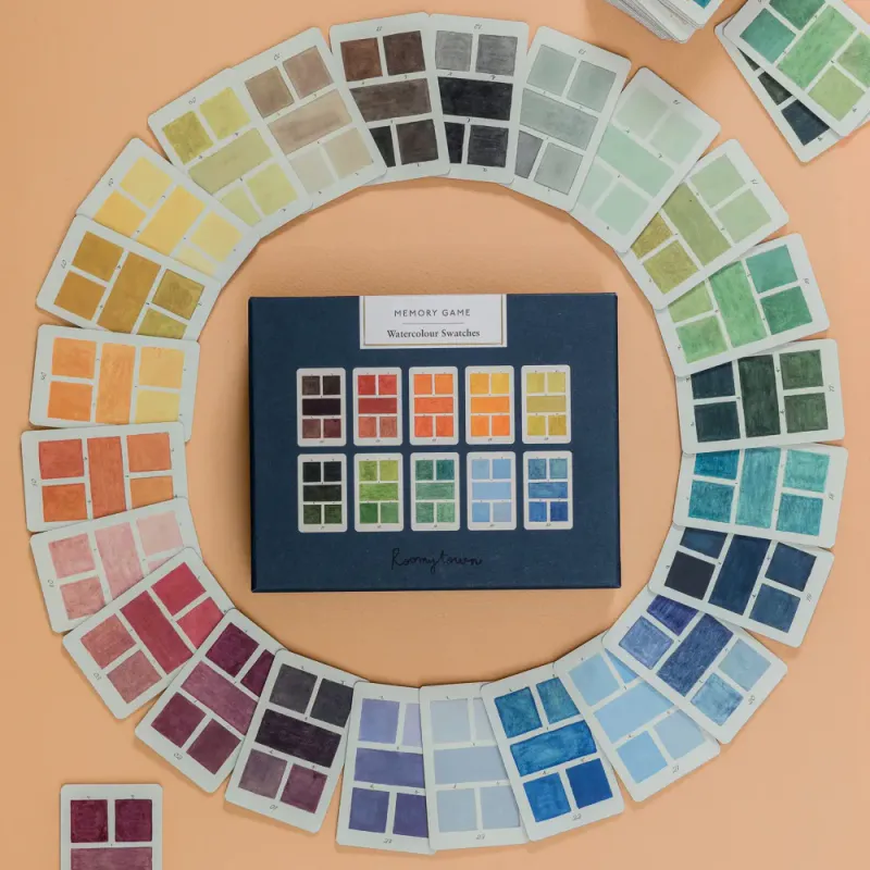 Roomytown Watercolour Swatches Memory Game 