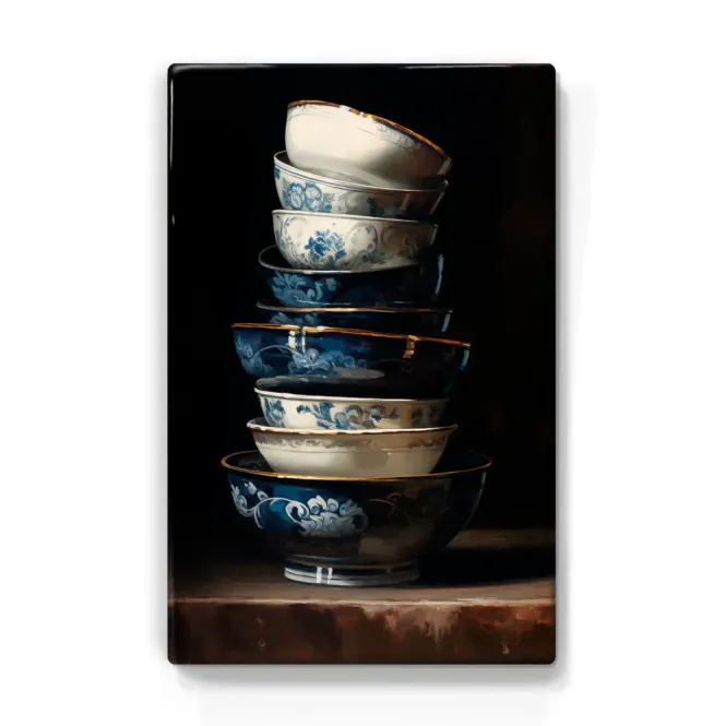 Hovedbilde Laqueprint Stack of Delft Blue Bowls 1