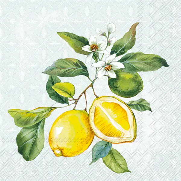 Lemon Wreath kaffeservietter