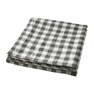 Hovedbilde Duk Ingrid Rutete gr&oslash;nn/natur