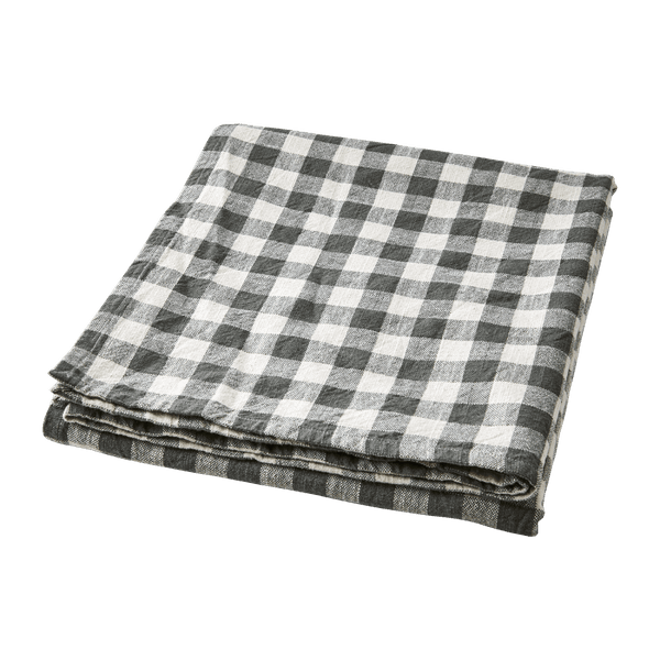 Duk Ingrid Rutete gr&oslash;nn/natur