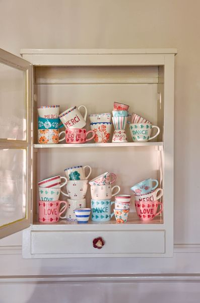 Rice Tekopp rosa blomster