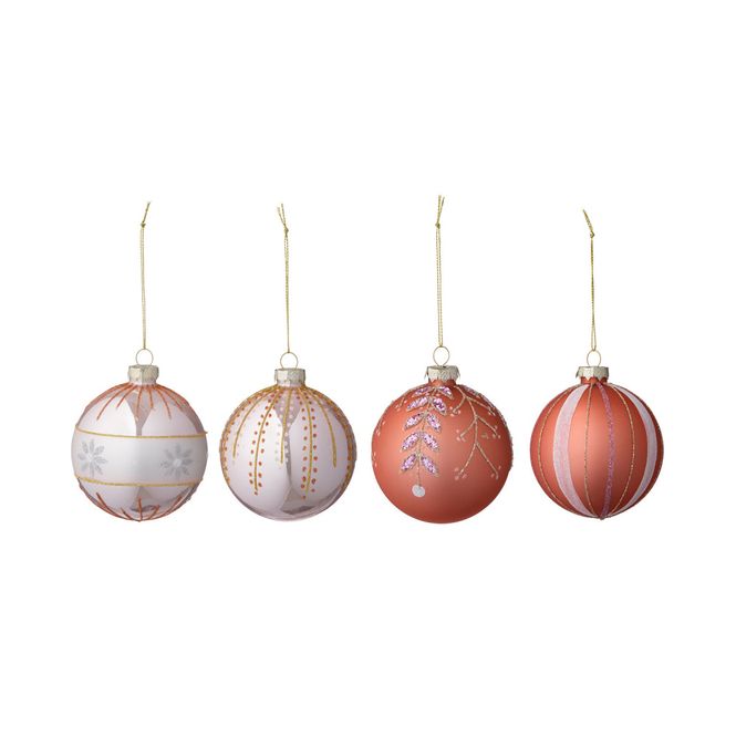 Hovedbilde Glasskule Seraphim Peach 6cm 4pk