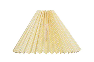 Hovedbilde Lysegul Plissert skjerm 18 cm