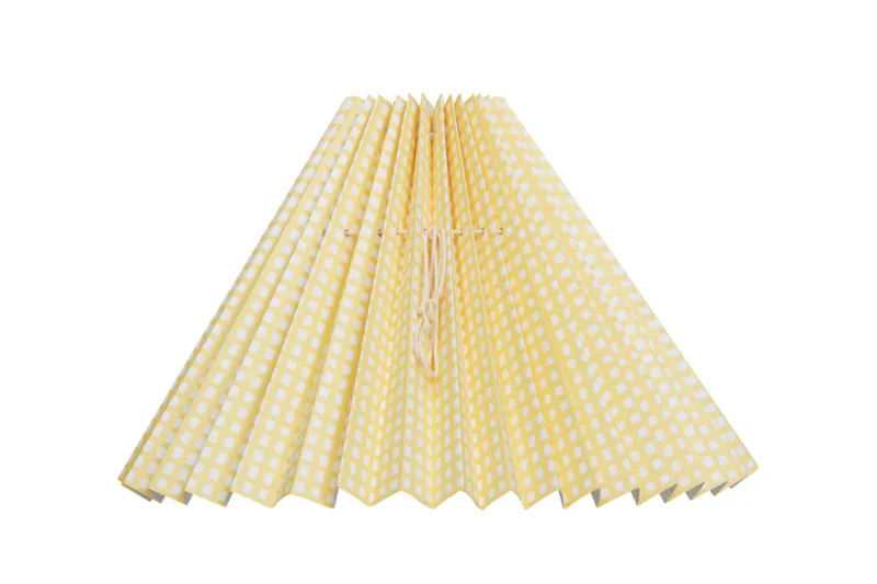 Lysegul Plissert skjerm 18 cm