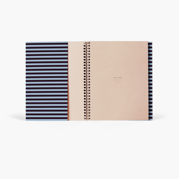NOTEM NELA Wirebound Spiral Notebook Large Bordeaux & Blue