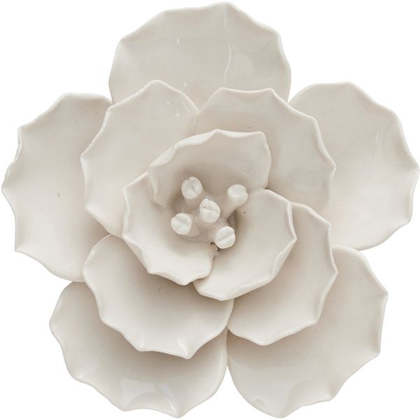 Floria veggblomst 10 cm hvit